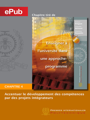 cover image of Accentuer le développement des compétences par des projets intégrateurs (Chapitre)
